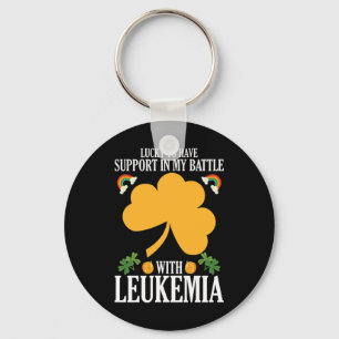 St Patricks Day Four Leaf Clover Leukaemia Awarene Key Ring