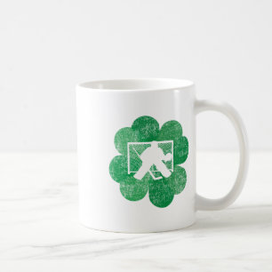 St Patricks Day Four Leaf Clover - Lucky Hockey Go Coffee Mug