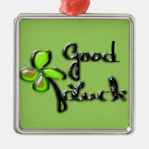 St. Patrick's Day Four-leaf clover Metal Ornament
