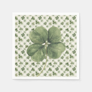  St Patrick's Day Four Leaf Clover  Napkin