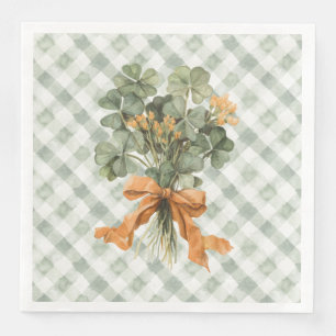  St Patrick's Day Four Leaf Clover  Napkin
