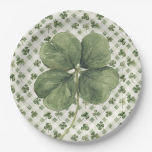  St Patrick's Day Four Leaf Clover  Paper Plate