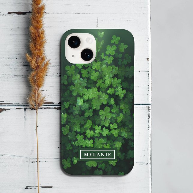 St. Patrick's Day Four-Leaf Clover Personalised Case-Mate iPhone Case (Creator Uploaded)