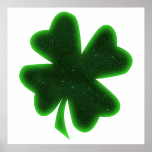 St. Patrick's Day Four Leaf Clover Poster