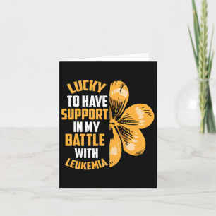 St Patricks Day Four Leaf Clover Raise Leukaemia A Card