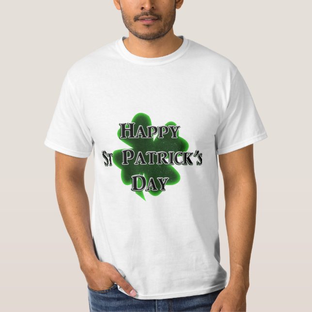 St. Patrick's Day Four Leaf Clover T-Shirt (Front)