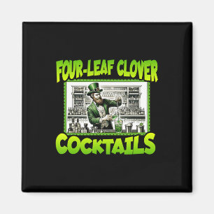 St Patricks Day Four Leaf Clover Tails St Paddys D Magnet