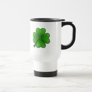 St. Patrick's Day, Four Leaf Clover Travel Mug