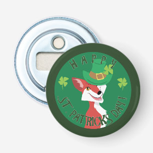 St. Patrick's Day Fox Bottle Opener
