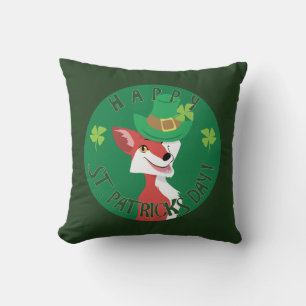 St. Patrick's Day Fox Cushion