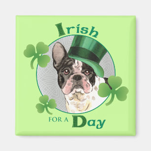 St. Patrick's Day French Bulldog Magnet