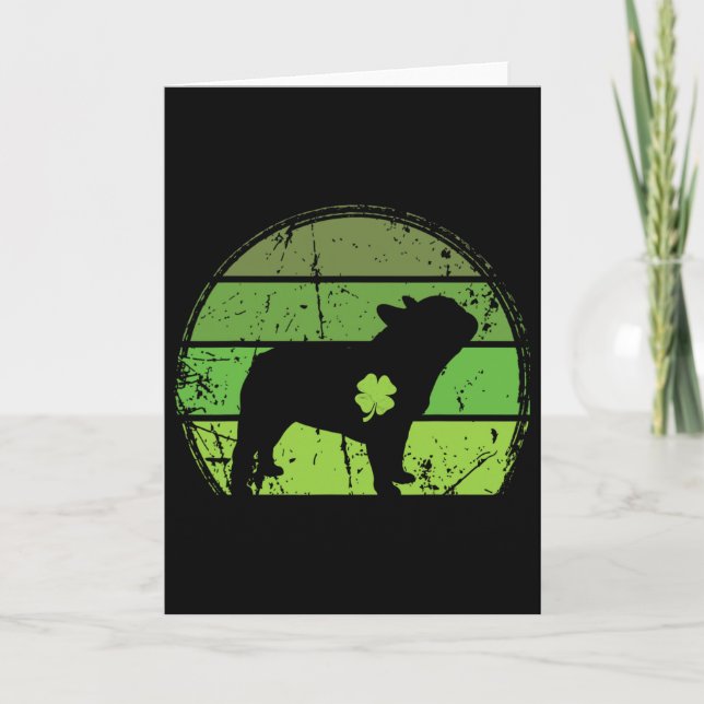 St Patricks Day Frenchie Dog Lover St Patricks Day Card (Front)