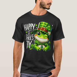 St Patricks Day Frog Face Saint Pattys Paddys Men  T-Shirt