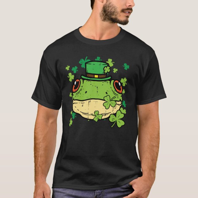 St Patricks Day Frog Face Saint Pattys Paddys Men  T-Shirt (Front)