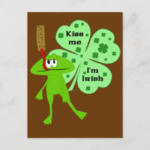 St. Patrick's Day Frog Postcard