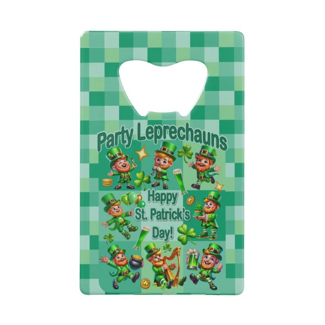 St. Patrick's Day Fun Adorable "Party Leprechauns" (Front)