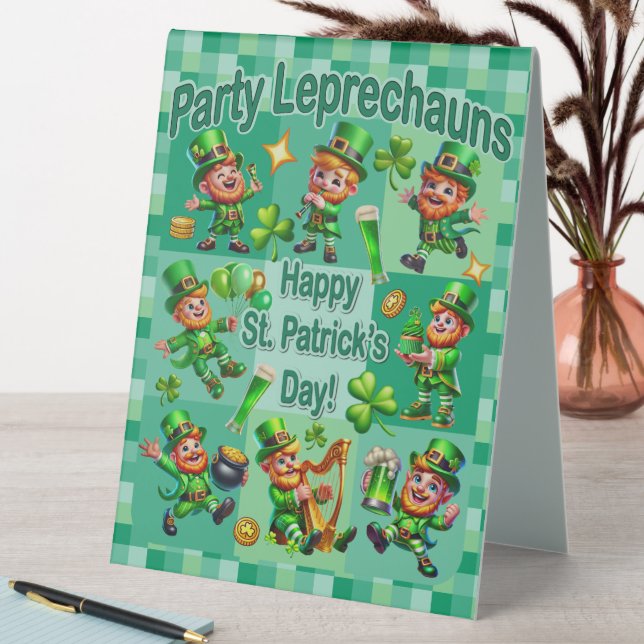 St. Patrick's Day Fun Adorable "Party Leprechauns" (In SItu (Table))