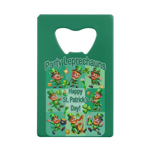 St. Patrick's Day Fun Adorable "Party Leprechauns" (Front)