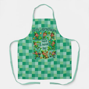 St. Patrick's Day Fun Adorable "Party Leprechauns" Apron