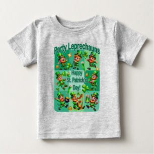 St. Patrick's Day Fun Adorable "Party Leprechauns" Baby T-Shirt