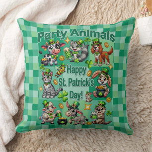 St. Patrick's Day Fun and Adorable "Party Animals" Cushion