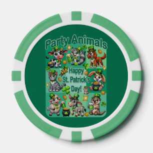 St. Patrick's Day Fun and Adorable "Party Animals" Poker Chips