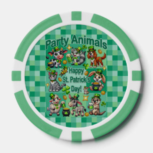 St. Patrick's Day Fun and Adorable "Party Animals" Poker Chips