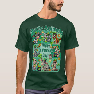 St. Patrick's Day Fun and Adorable "Party Animals" T-Shirt