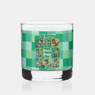 St. Patrick's Day Fun and Adorable "Party Animals" Whiskey Glass