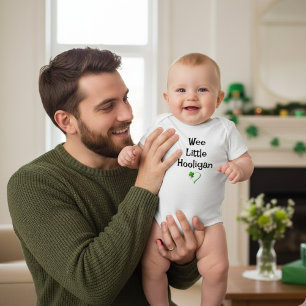 St. Patrick's Day Fun: Wee Little Hooligan  Baby Bodysuit