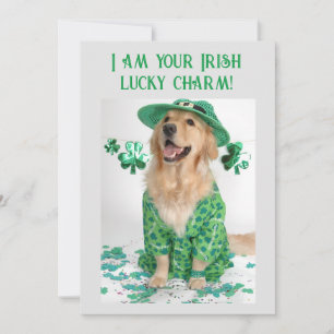 St. Patrick's Day Funny Customisable Dog card
