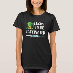 St Patricks Day Funny Dabbing Vaccinated Mask T-Shirt