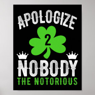 St. Patrick's Day Funny Fighter Drinker Irish Cono Poster