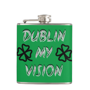 St. Patrick's Day Funny Humour Green Hip Flask