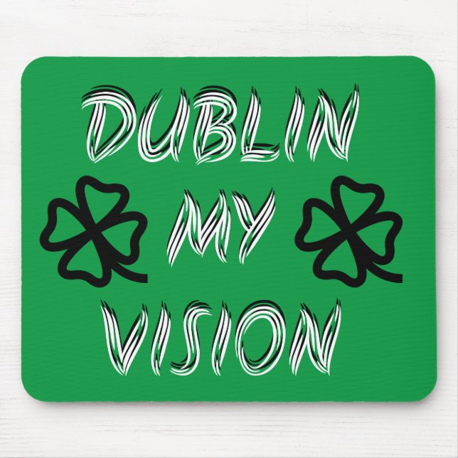 St. Patrick's Day Funny Humour Green Mouse Pad (Front)
