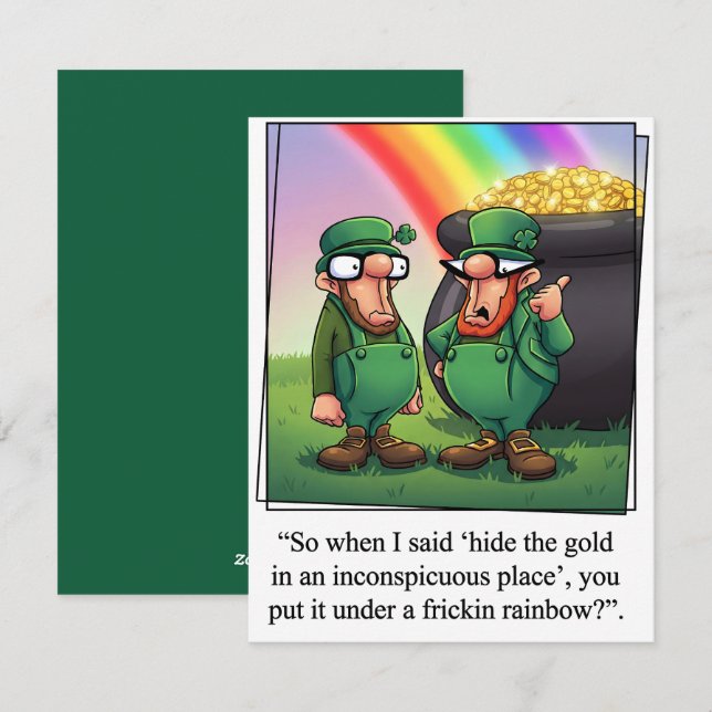St Patrick's Day Funny Irish Joke Card (Front/Back)