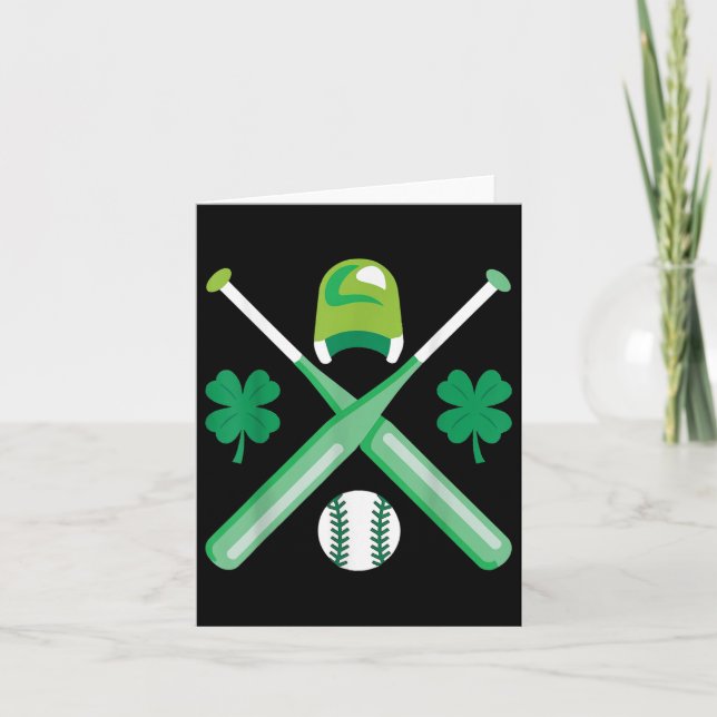 St Patricks Day Funny Irish Saint Paddy Baseball P Card (Front)