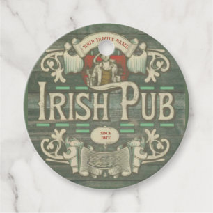 St Patrick's Day Funny Personalised Irish Pub Favour Tags