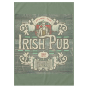 St Patrick's Day Funny Personalised Irish Pub Tablecloth