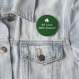 St. Patrick's day, funny text festive button