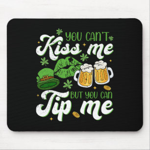 St Patrick's Day Funny Waitress Rtender Waiter Tip Mouse Pad