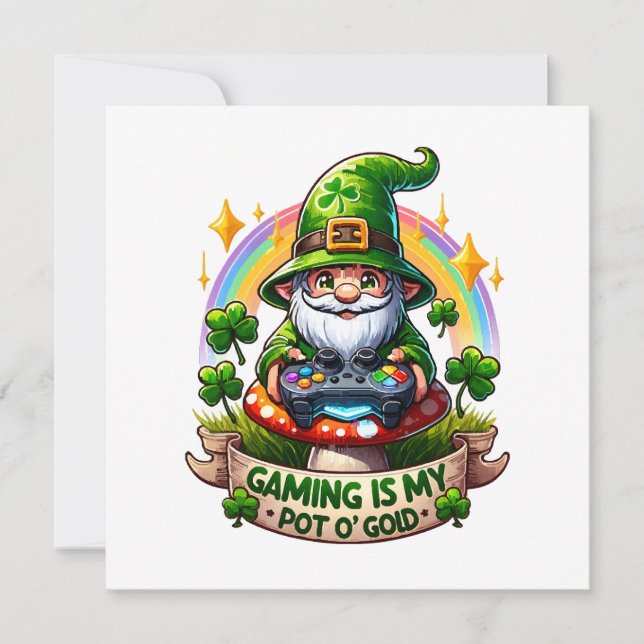 St. Patrick's Day Gamer Gnome (Front)