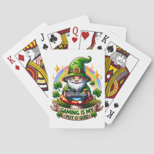 St. Patrick's Day Gamer Gnome Playing Cards