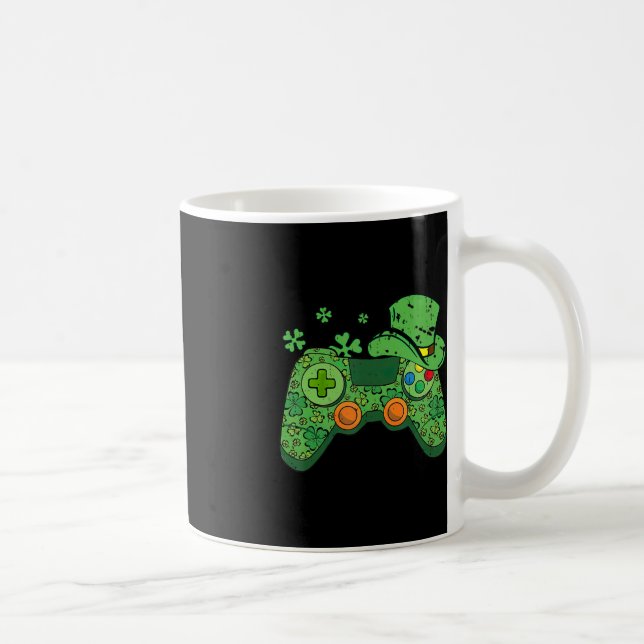 St Patricks Day Gamer  Irish Game Controller Gamin Coffee Mug (Right)