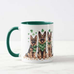 St. Patrick's Day German Shepherd Dogs Mug