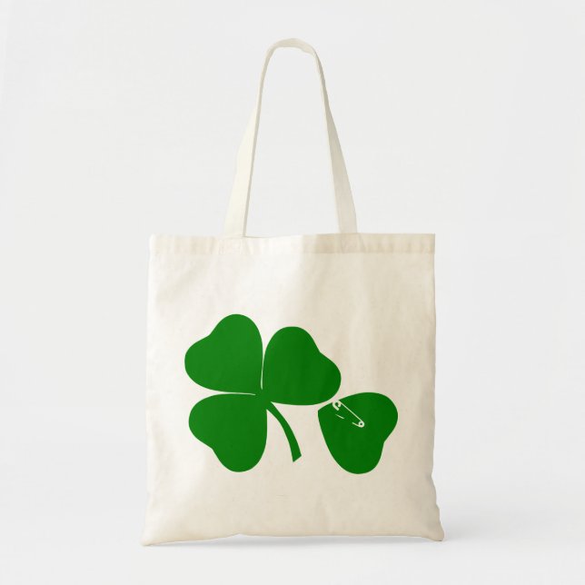 St Patrick's Day - Get Lucky 3 + 1 leaves = 4 Tote Bag (Front)