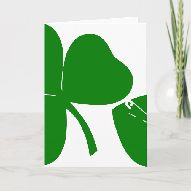 St Patrick's Day - Get Lucky 3 + 1 leaves = 4 V Card (Front)