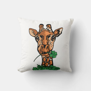 St. Patricks Day Giraffe Cushion