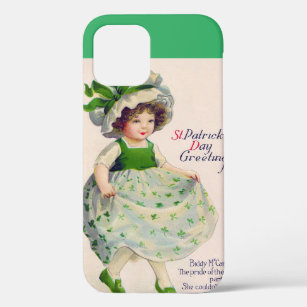 St. Patrick's Day Girl, Vintage iPhone 12 Case