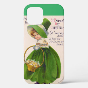 St. Patrick's Day Girl, Vintage iPhone 12 Case